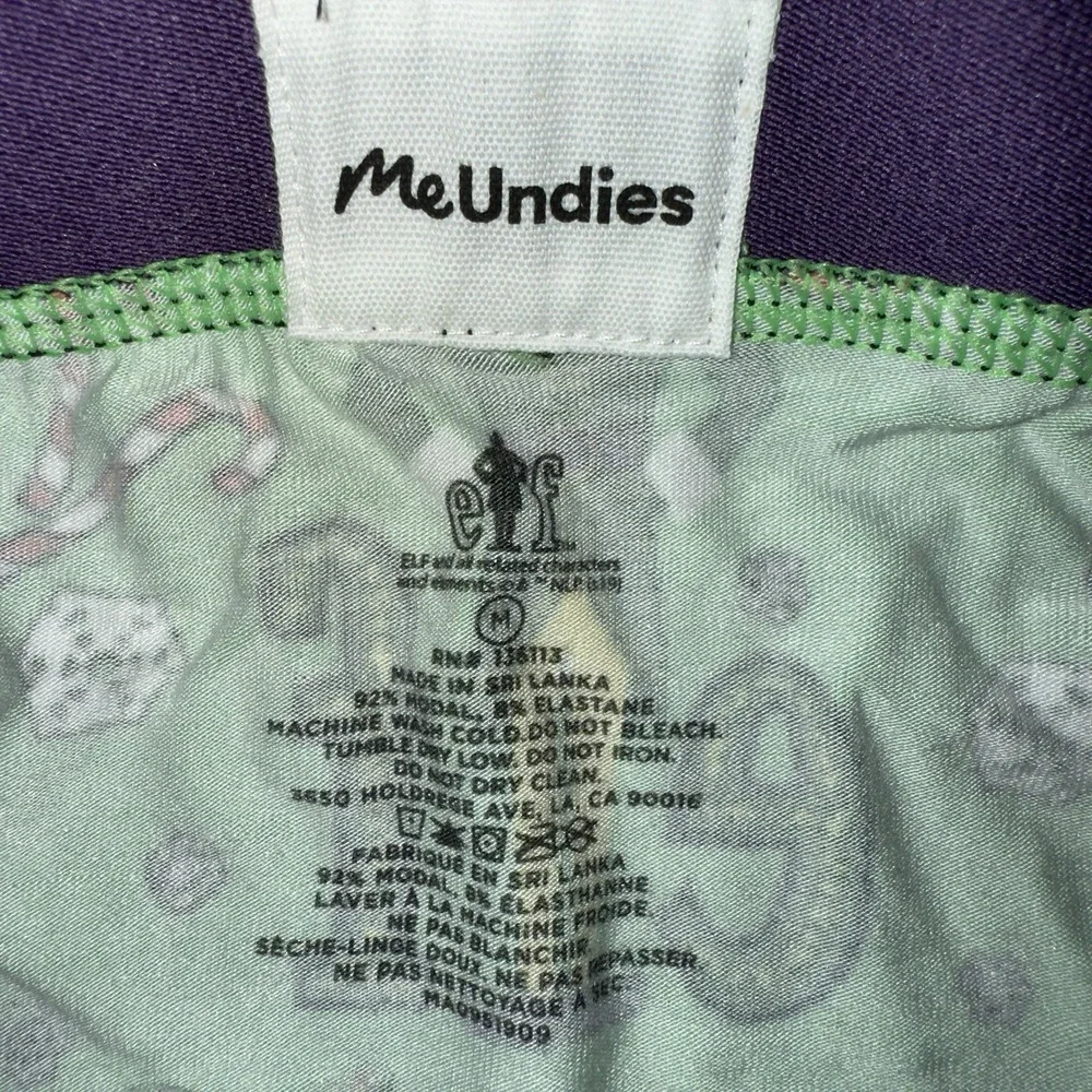 MeUndies Mens Medium Green Elf Christmas Modal‎ Boxer Briefs NWOT